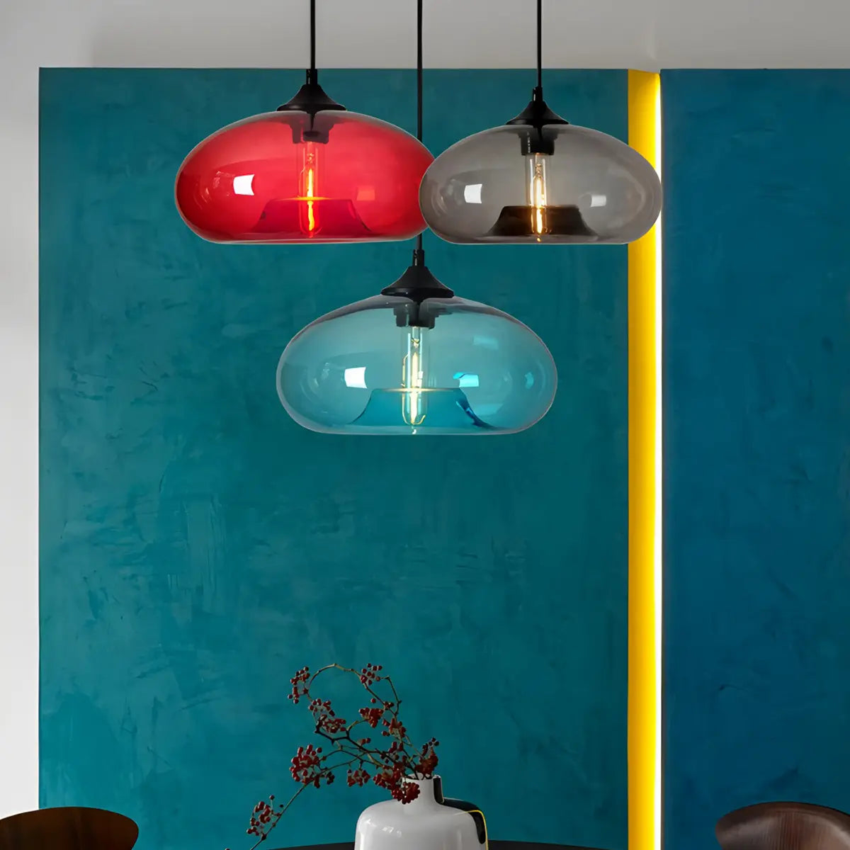 Riku – Nordic Loft Glas-Hängeleuchte