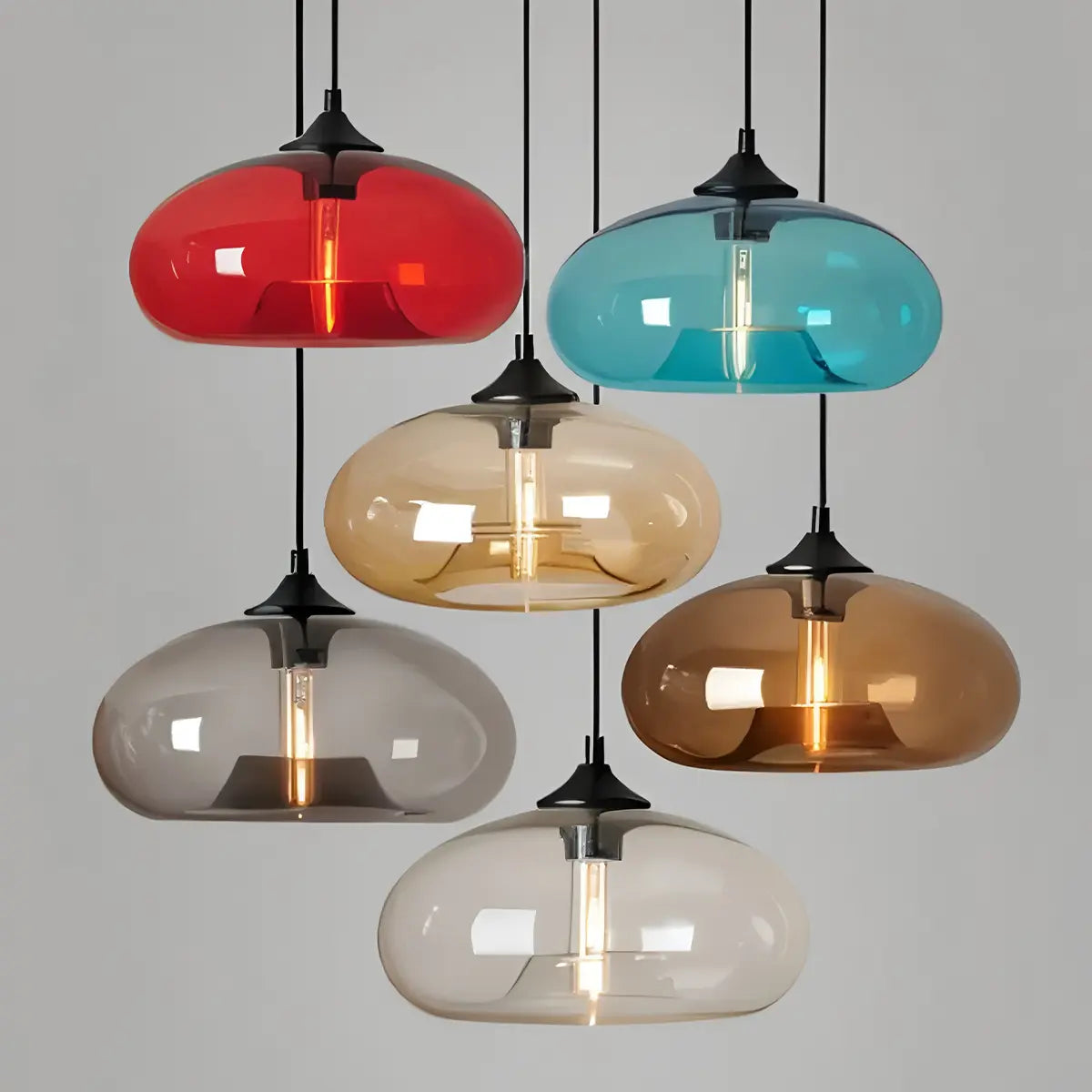 Riku – Nordic Loft Glas-Hängeleuchte