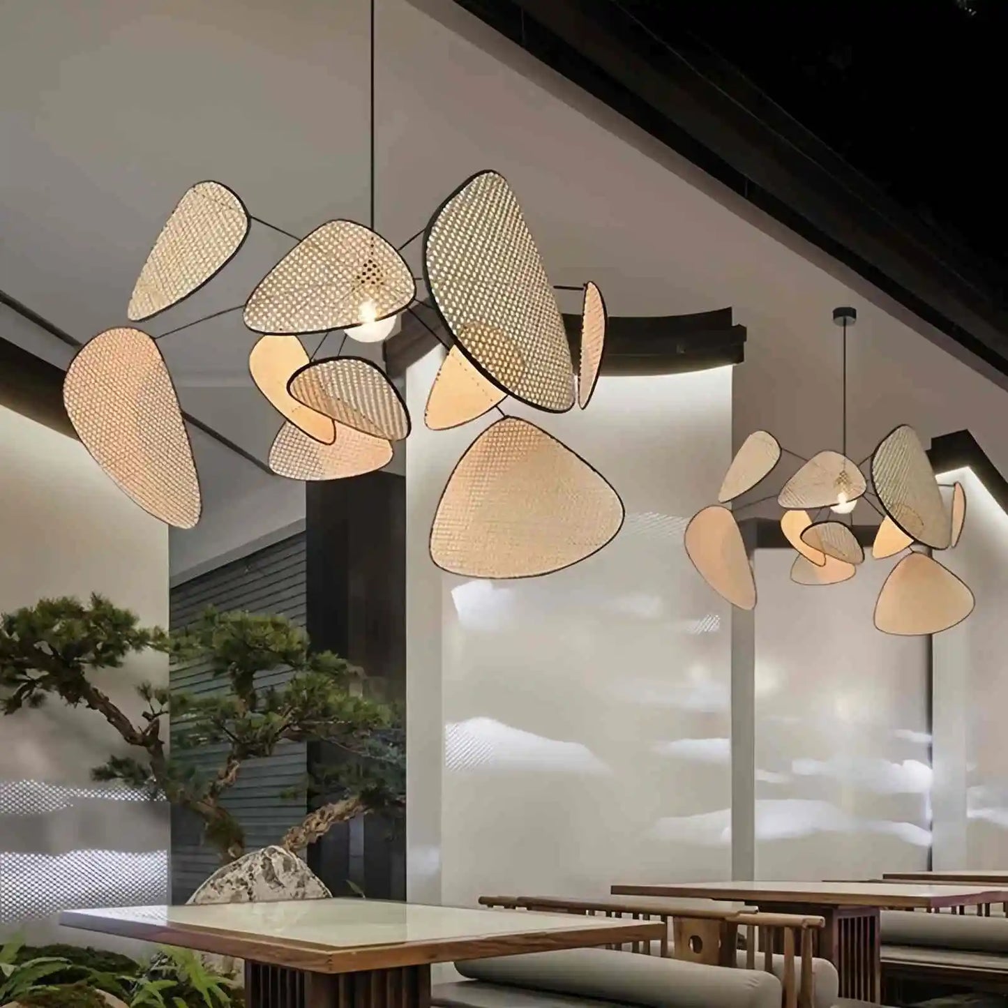 Kiyomi – Japanische Rattan Pendelleuchte