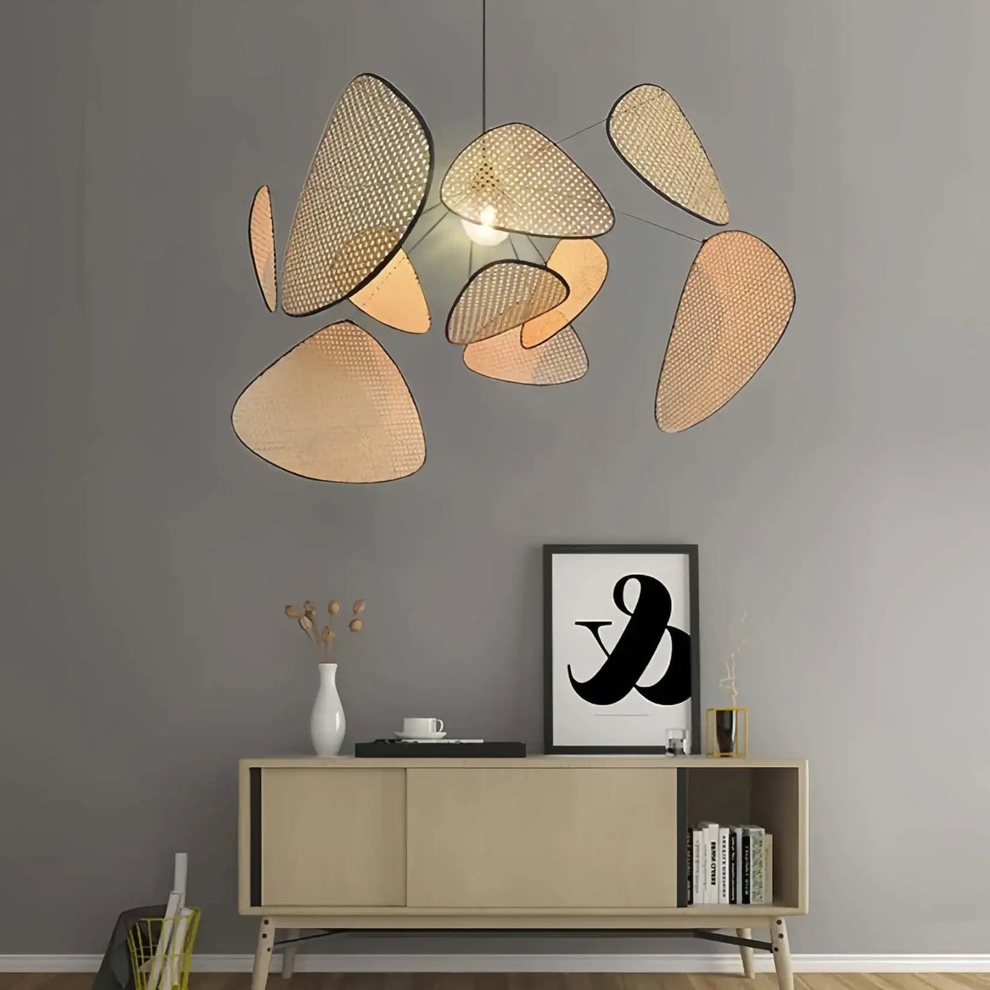 Kiyomi – Japanische Rattan Pendelleuchte