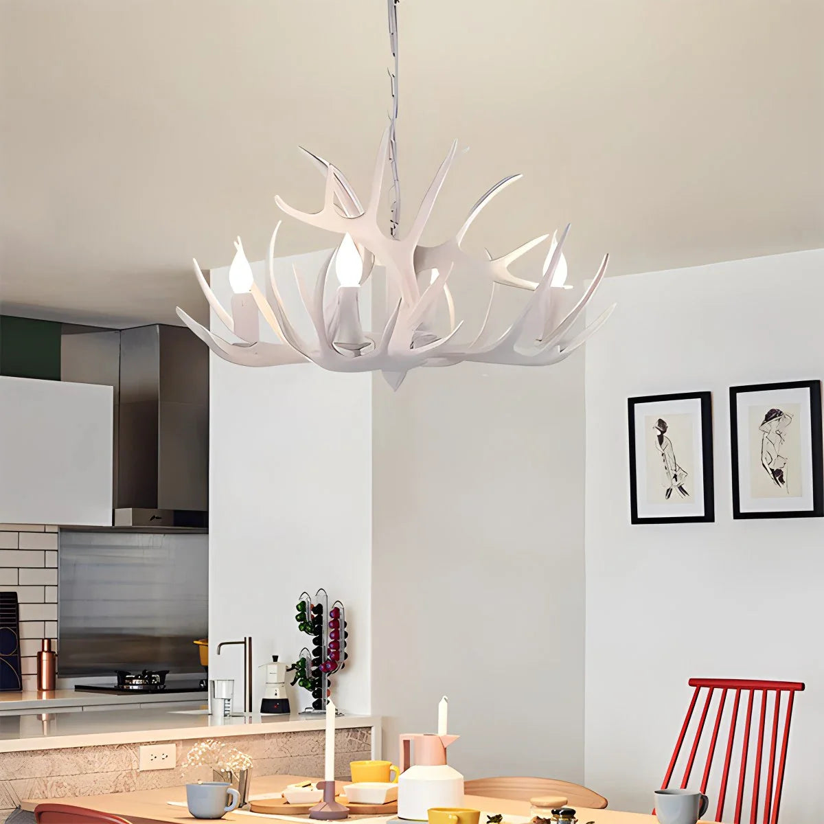 Yukio – Nordischer Geweih Design-Kronleuchter