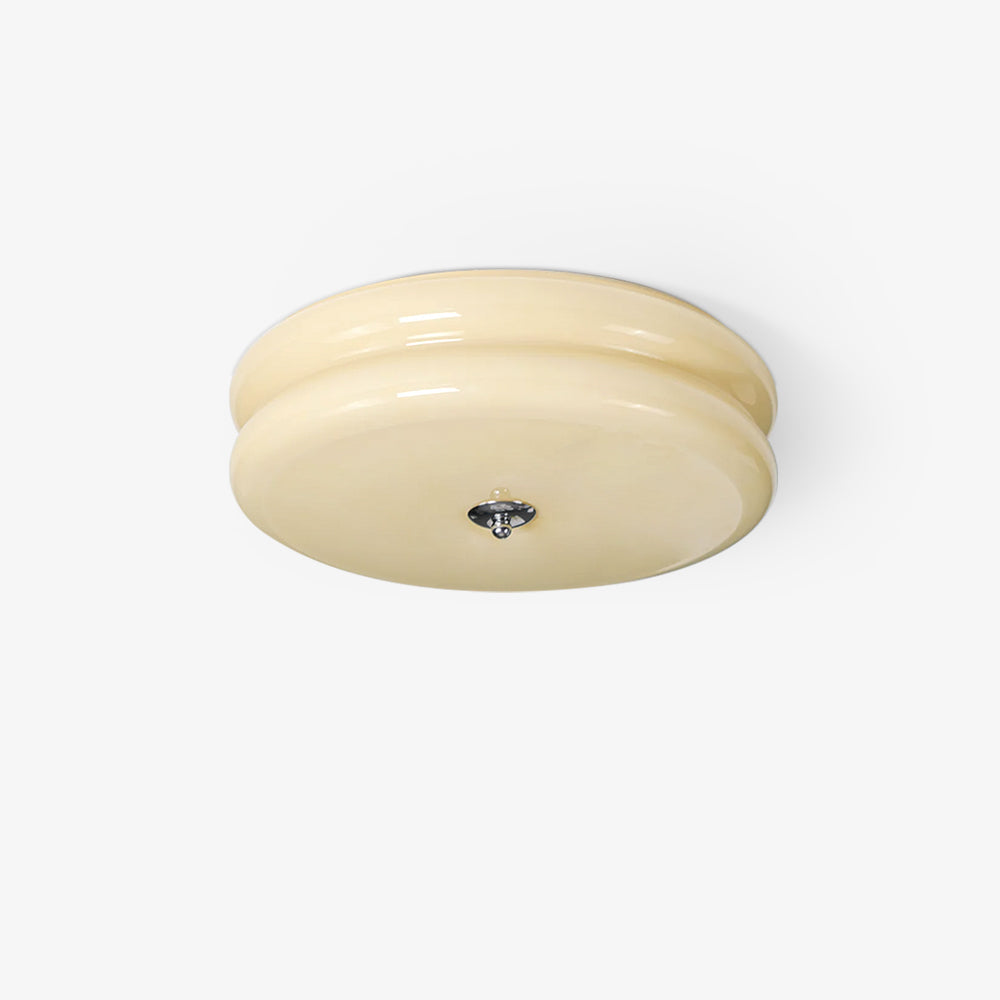 Elon – Schlichte Deckenlampe aus Glas in Creme