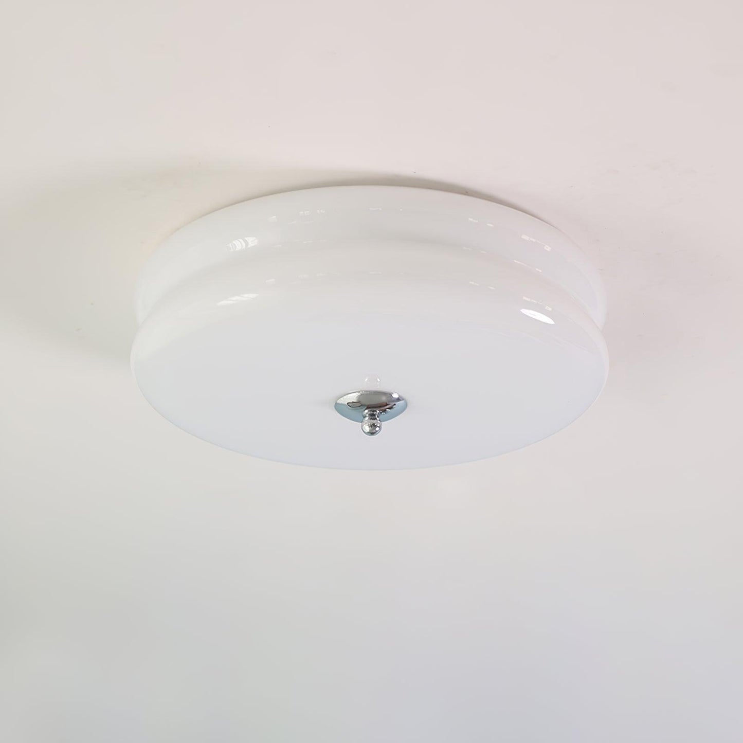 Elon – Schlichte Deckenlampe aus Glas in Creme