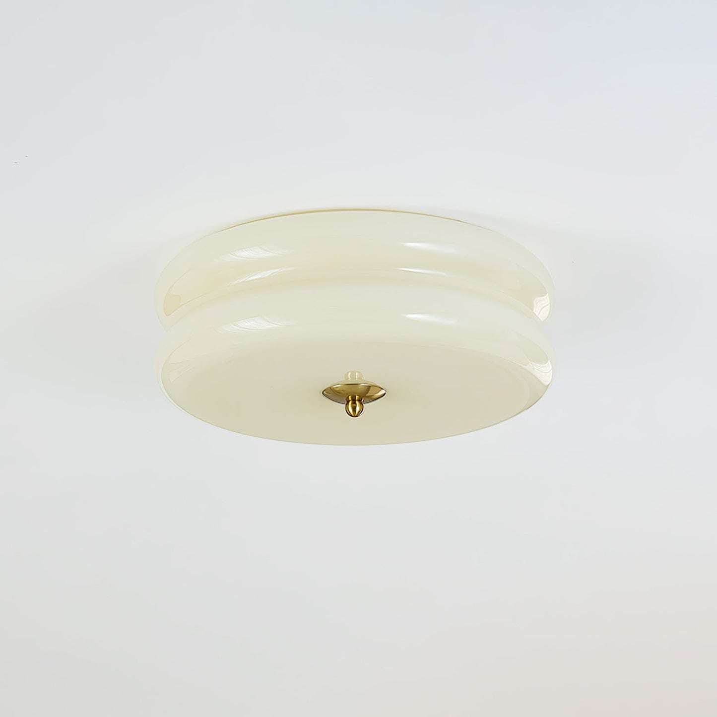 Elon – Schlichte Deckenlampe aus Glas in Creme