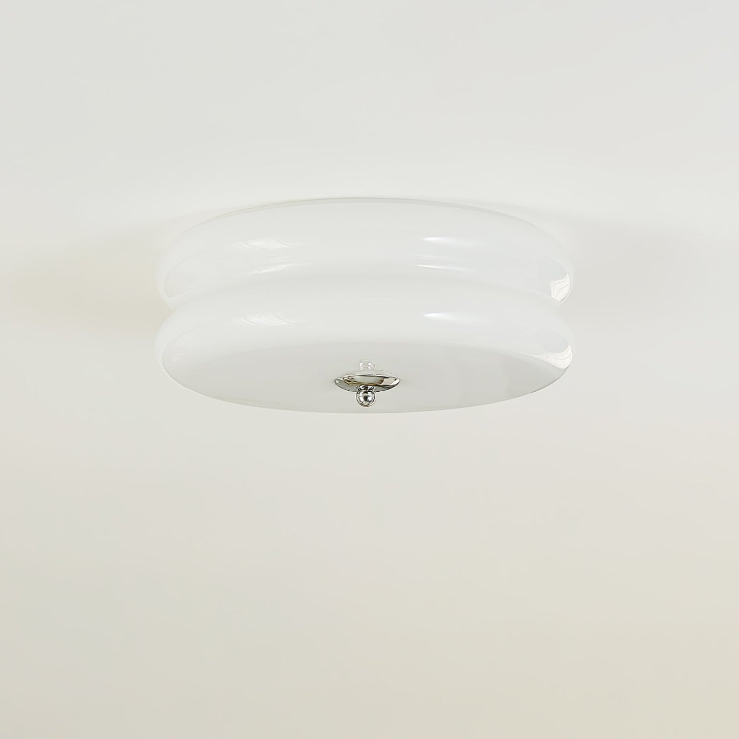 Elon – Schlichte Deckenlampe aus Glas in Creme