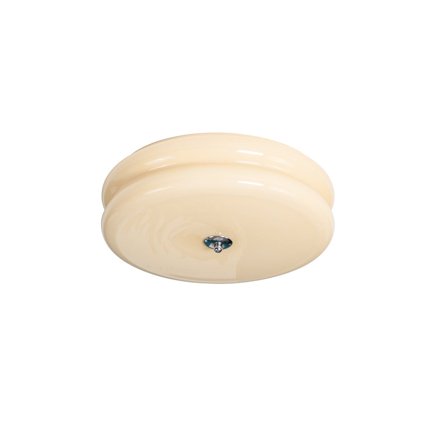 Elon – Schlichte Deckenlampe aus Glas in Creme