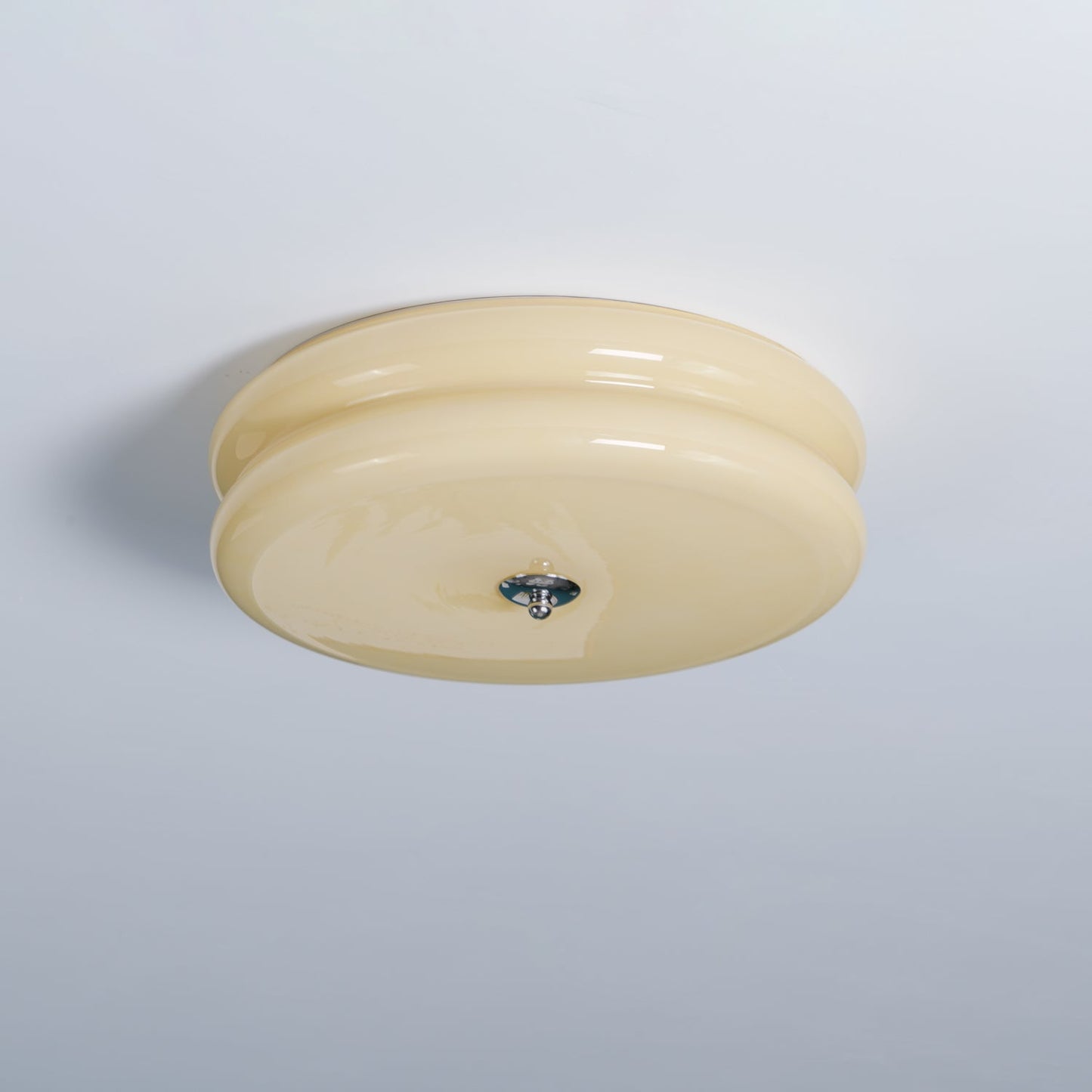 Elon – Schlichte Deckenlampe aus Glas in Creme