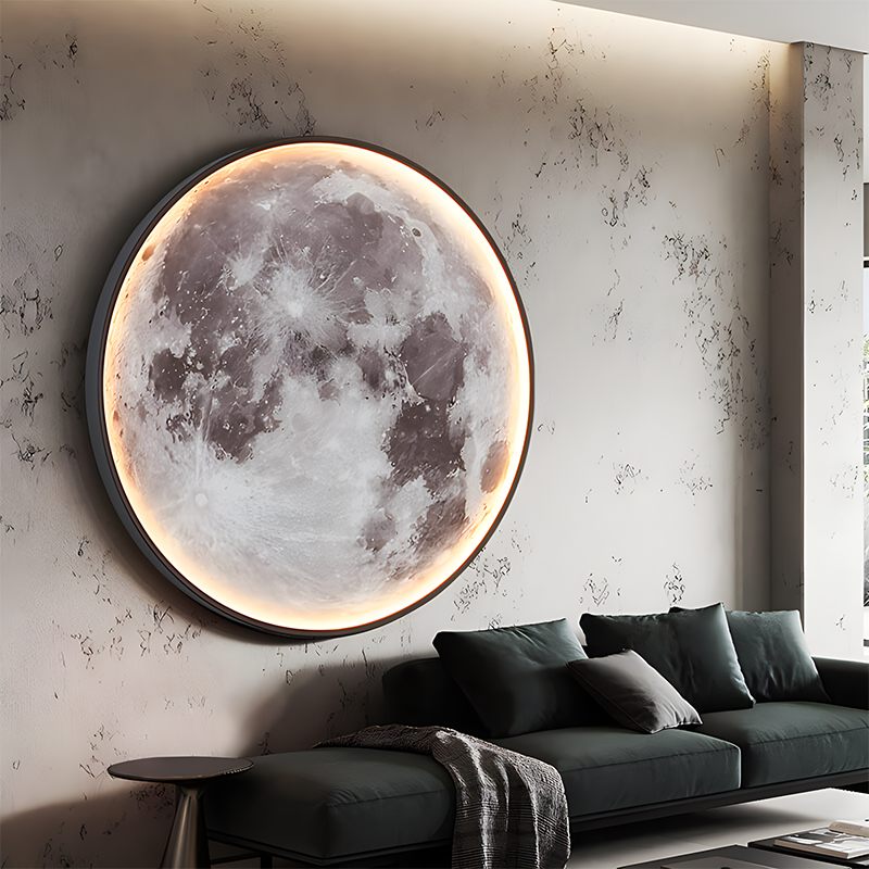 Tsukiko – Runde Mond Design-Wandlampe