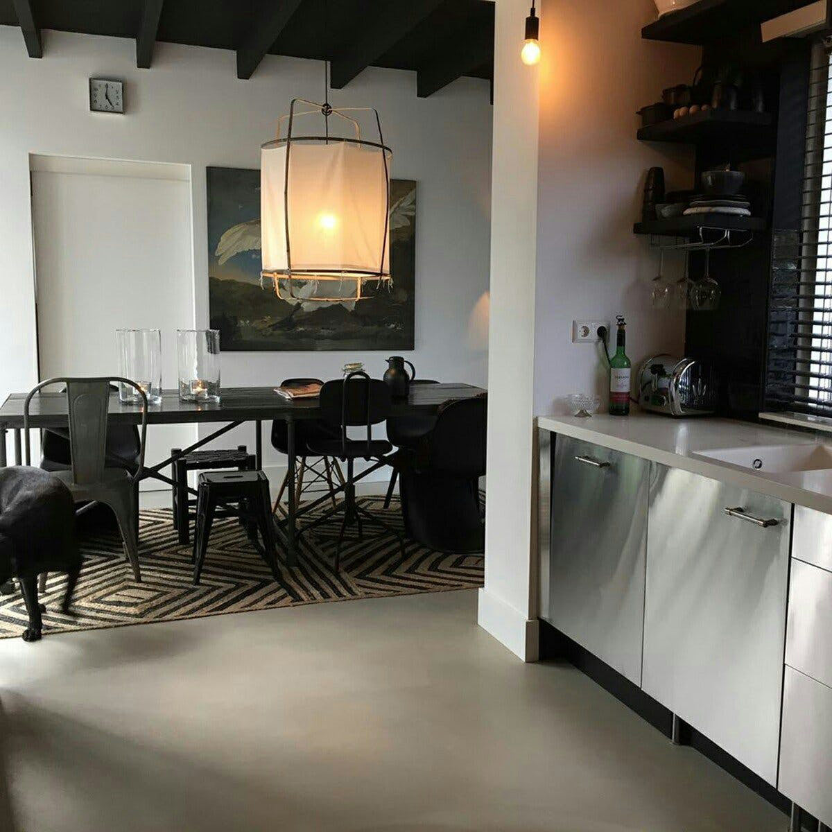 Asami – Design Pendelleuchte aus Leinen & Bambus
