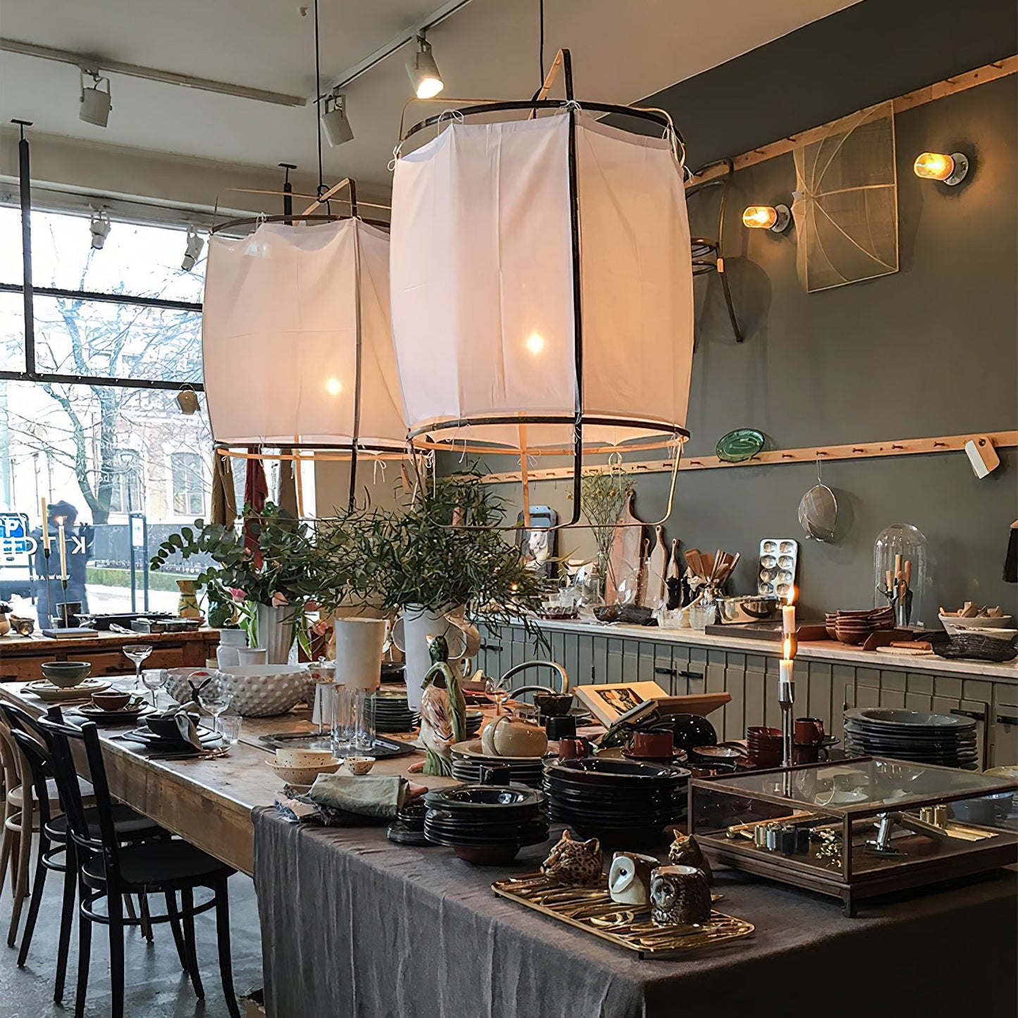 Asami – Design Pendelleuchte aus Leinen & Bambus