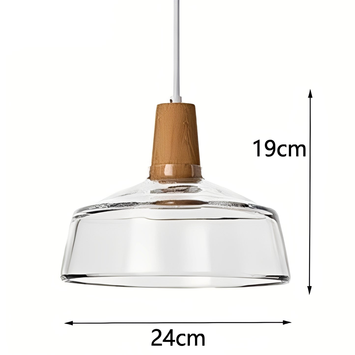 Nozomi – Antike Holz-Glas Pendelleuchte