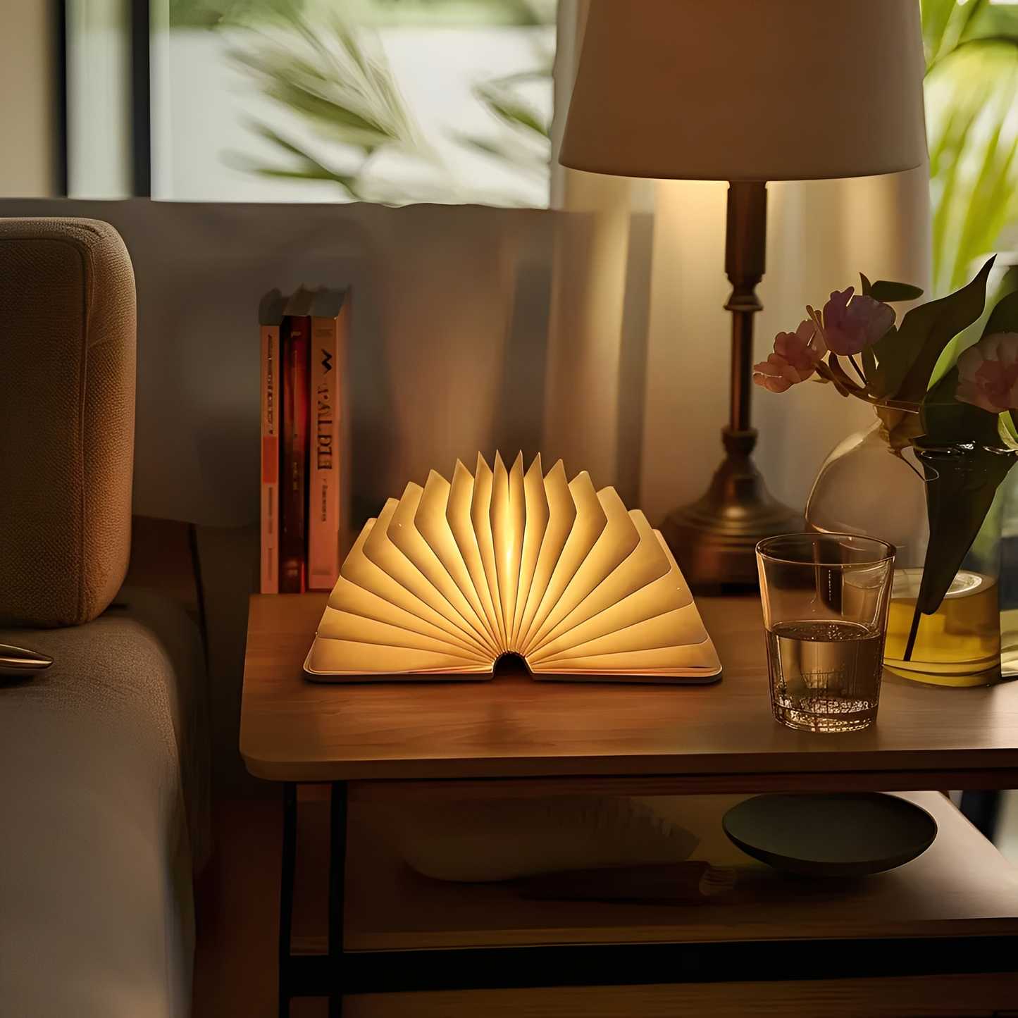 Faye – Faltbare Nachtlampe aus Leder