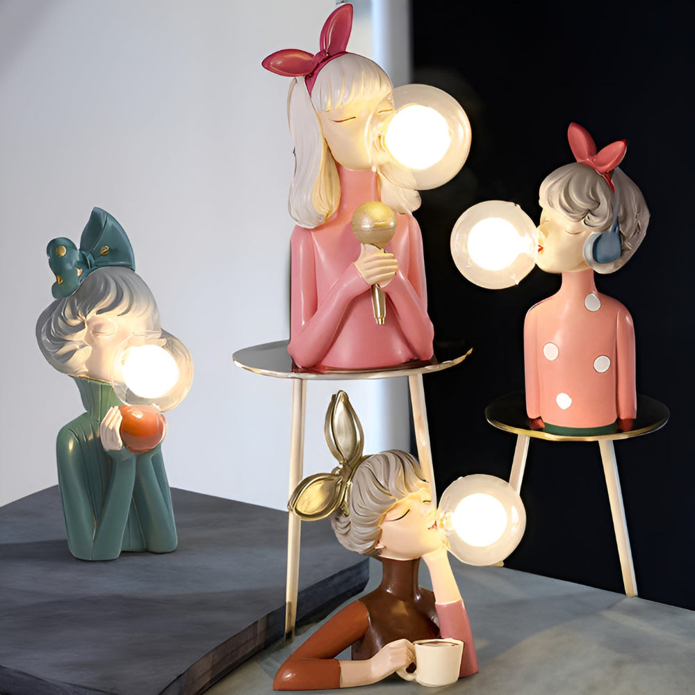 Marilou – Moderne Harz-Tischlampe
