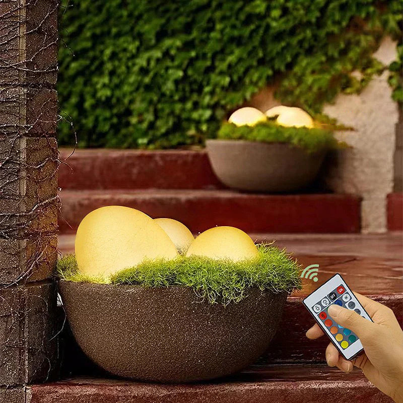 Nele – LED Gartenleuchte im Stein-Design