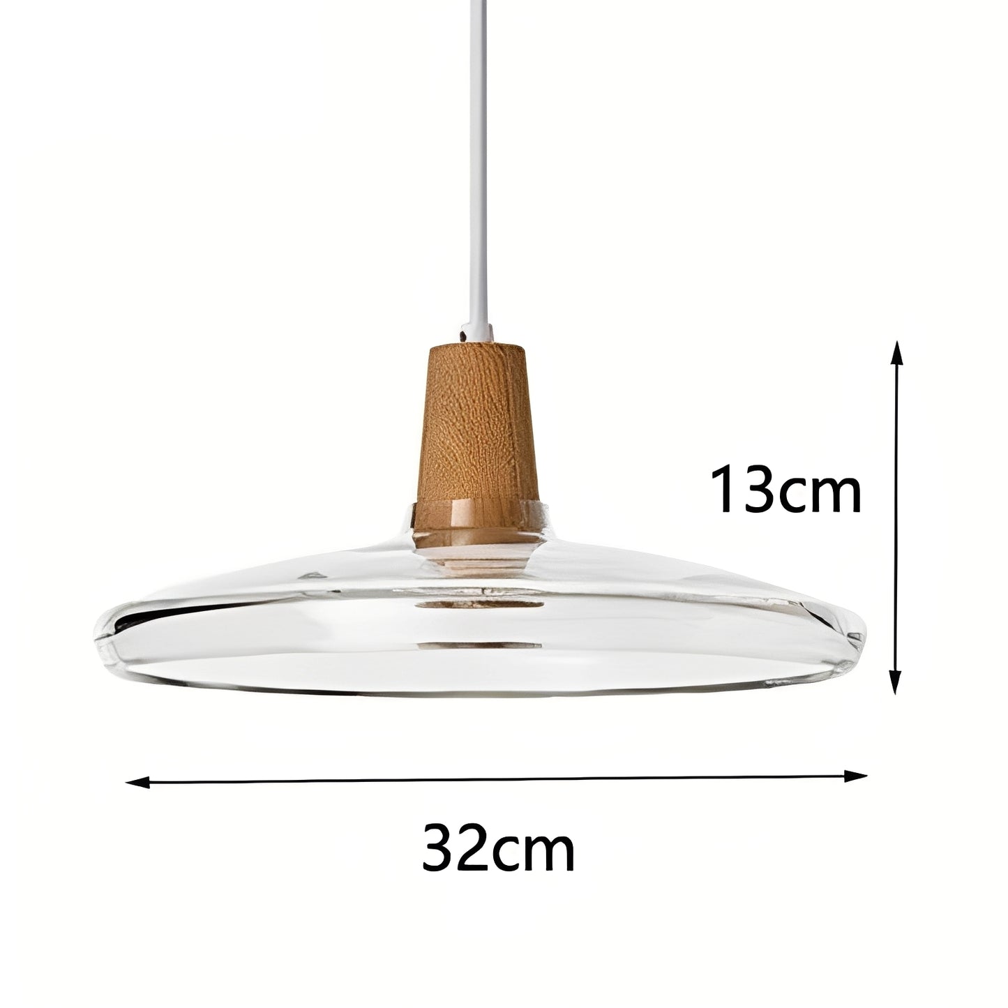 Nozomi – Antike Holz-Glas Pendelleuchte