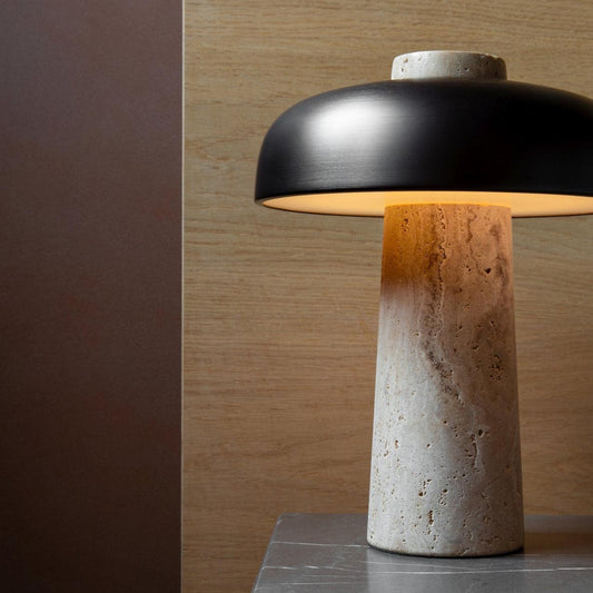 Hera – Zeitlose Travertin Lampe