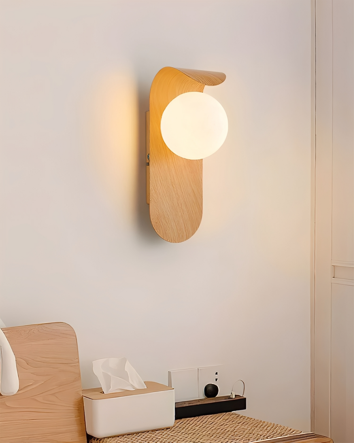Haruto – Japanische Wandlampe aus Holz