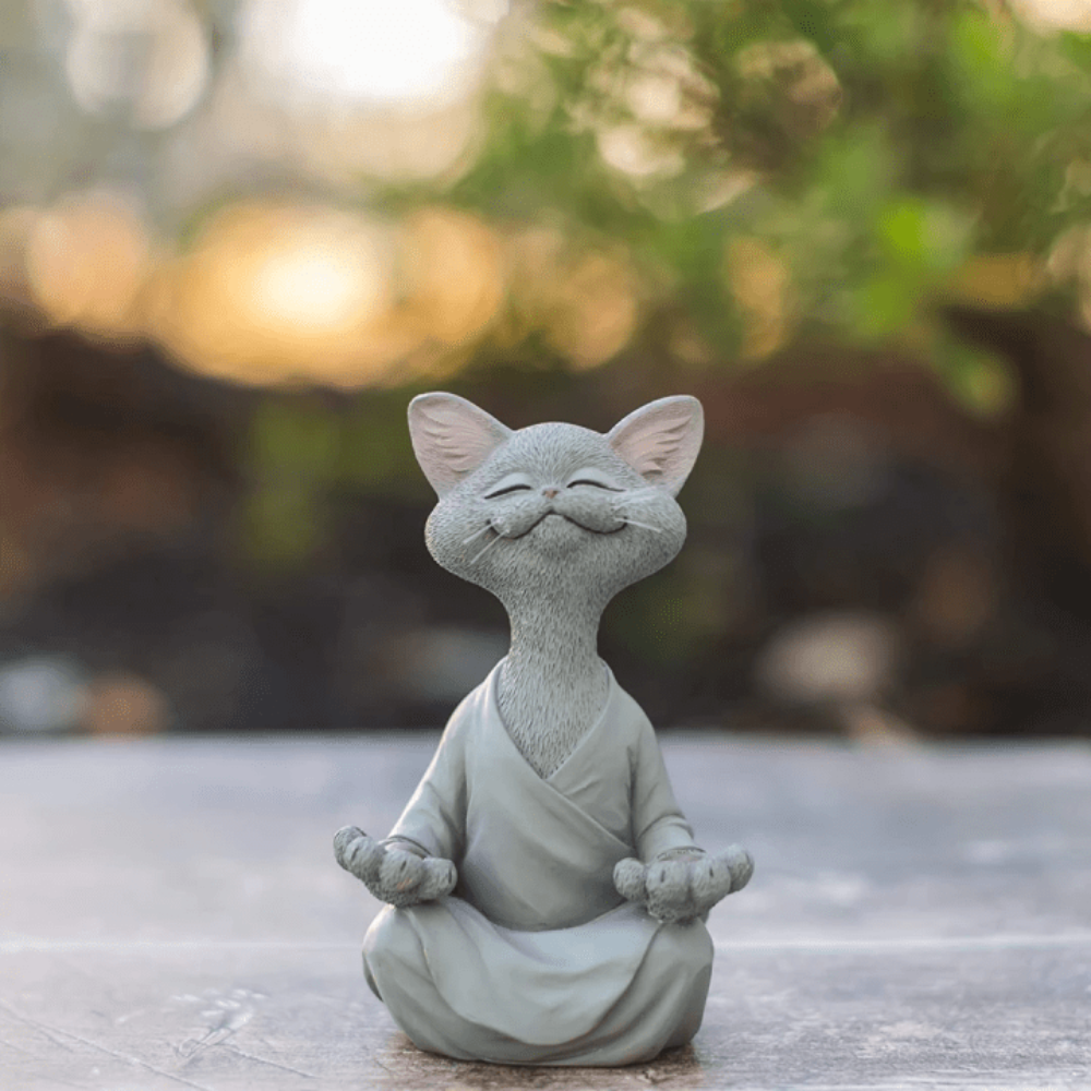 Budhika – Meditierende Buddha-Katzenfigur