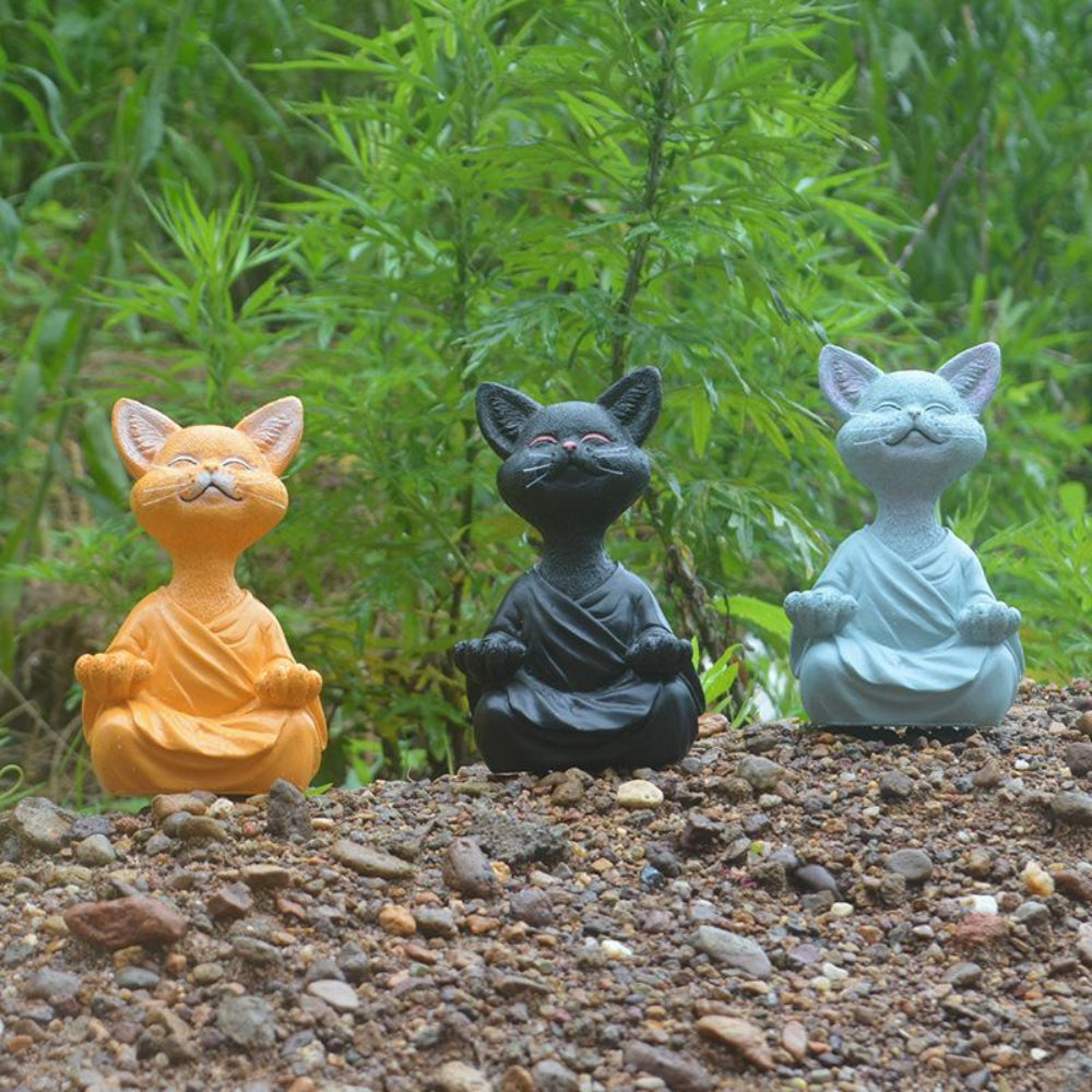 Budhika – Meditierende Buddha-Katzenfigur
