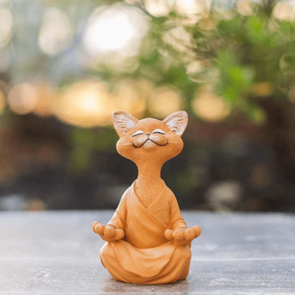 Budhika – Meditierende Buddha-Katzenfigur