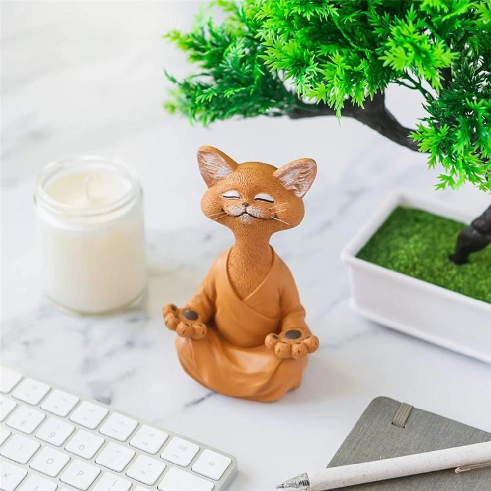 Budhika – Meditierende Buddha-Katzenfigur