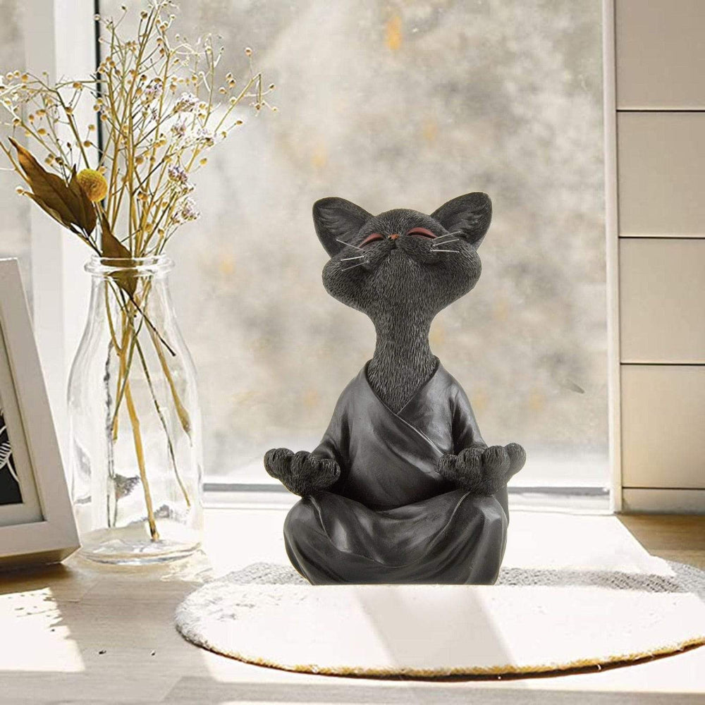 Budhika – Meditierende Buddha-Katzenfigur