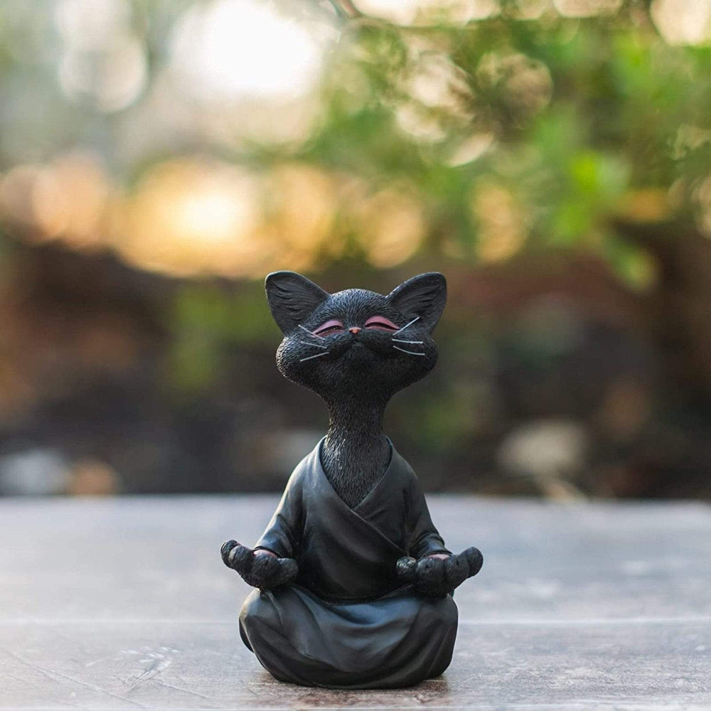 Budhika – Meditierende Buddha-Katzenfigur