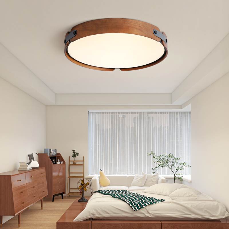 Yumi – Japanische Kreative Walnuss-Deckenleuchte