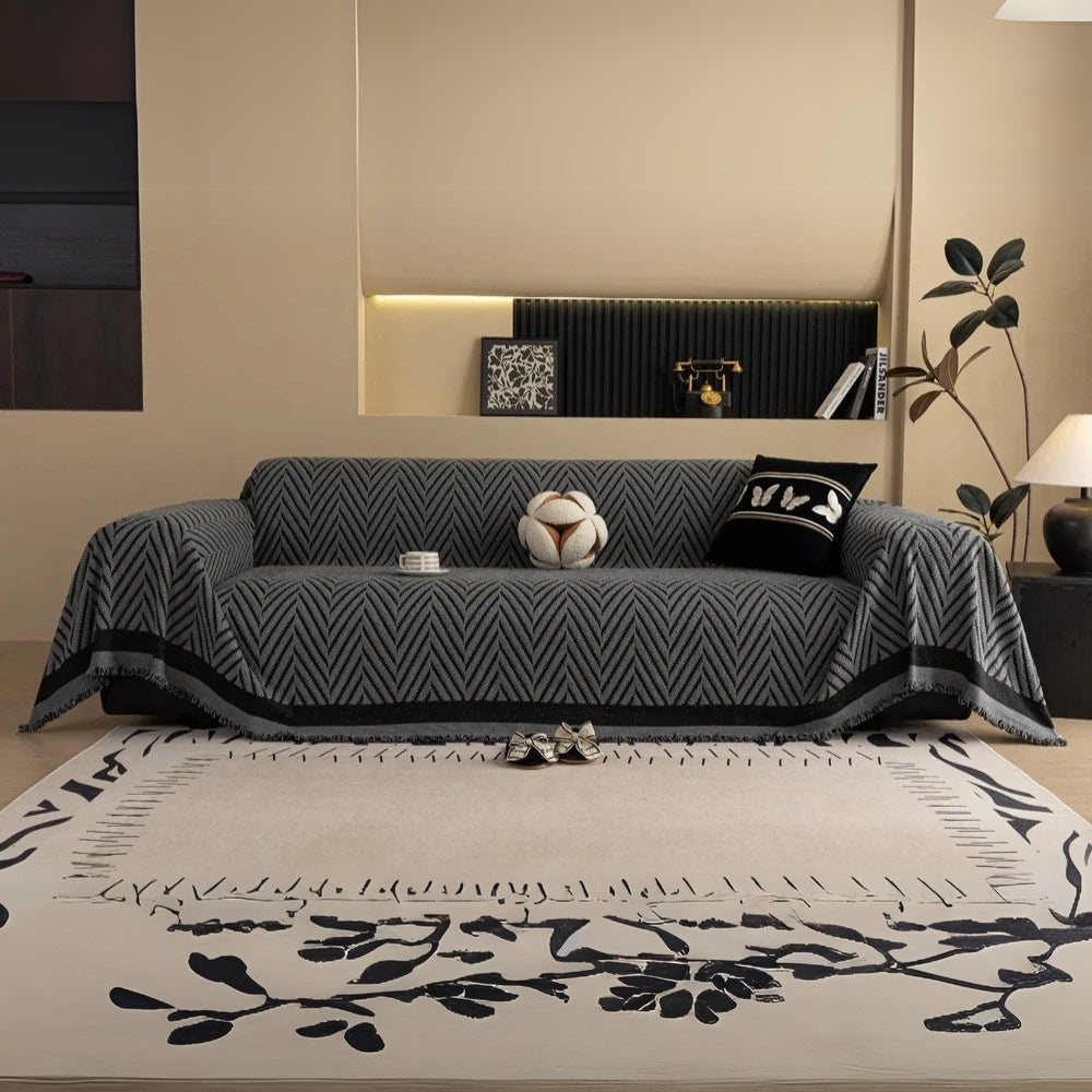 Marlene – Gestreifter Sofaschoner