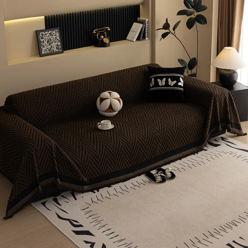 Marlene – Gestreifter Sofaschoner