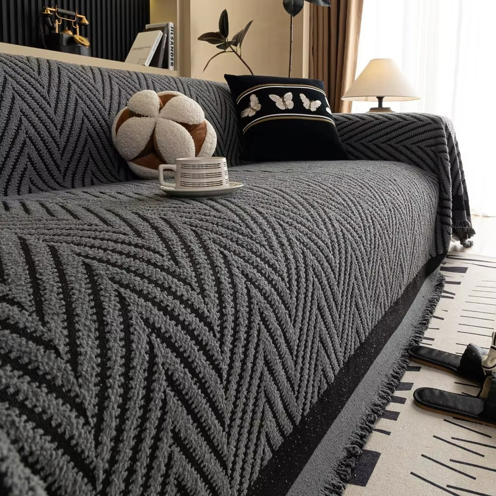 Marlene – Gestreifter Sofaschoner