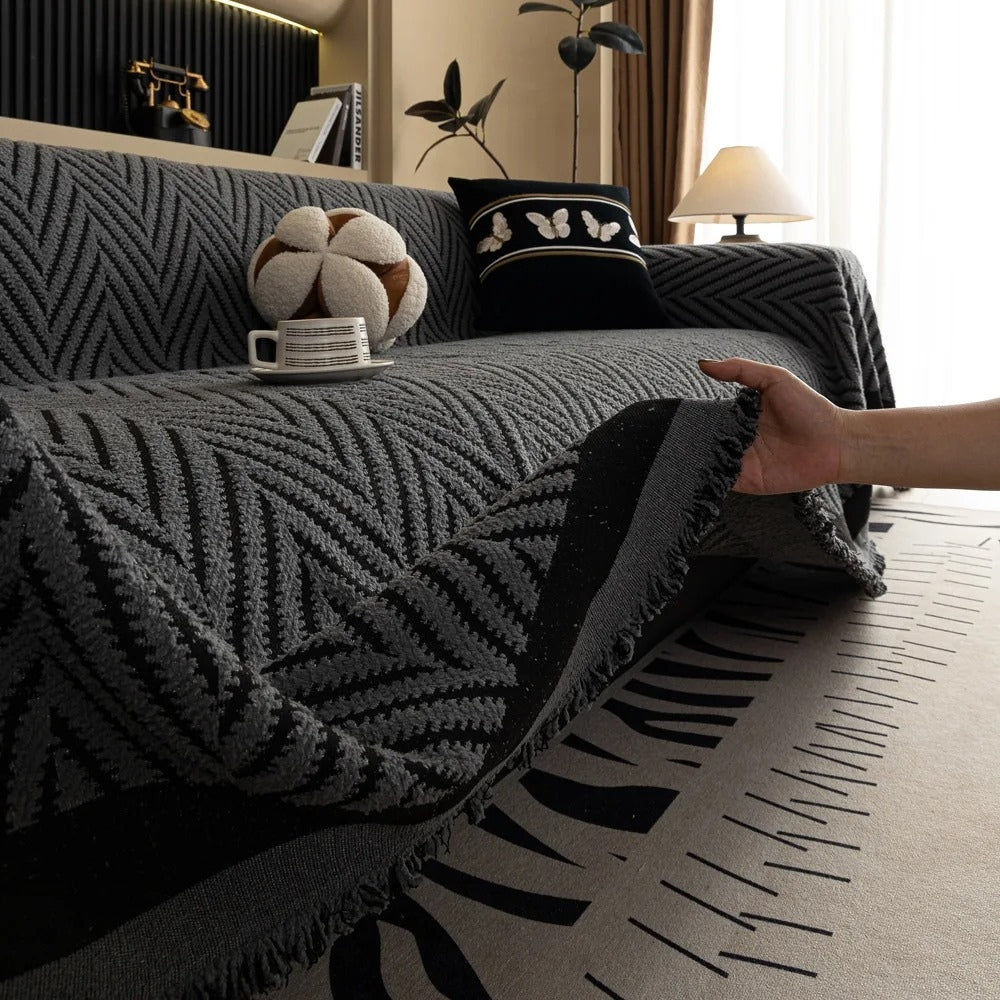 Marlene – Gestreifter Sofaschoner