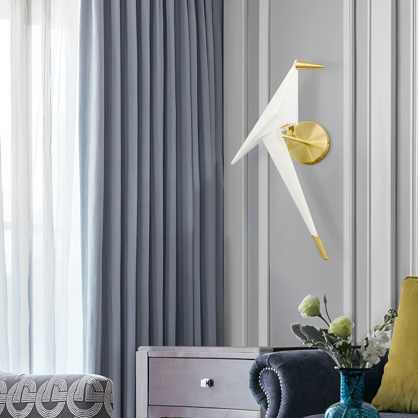 Tiro – Origami-Vogel Wandleuchte