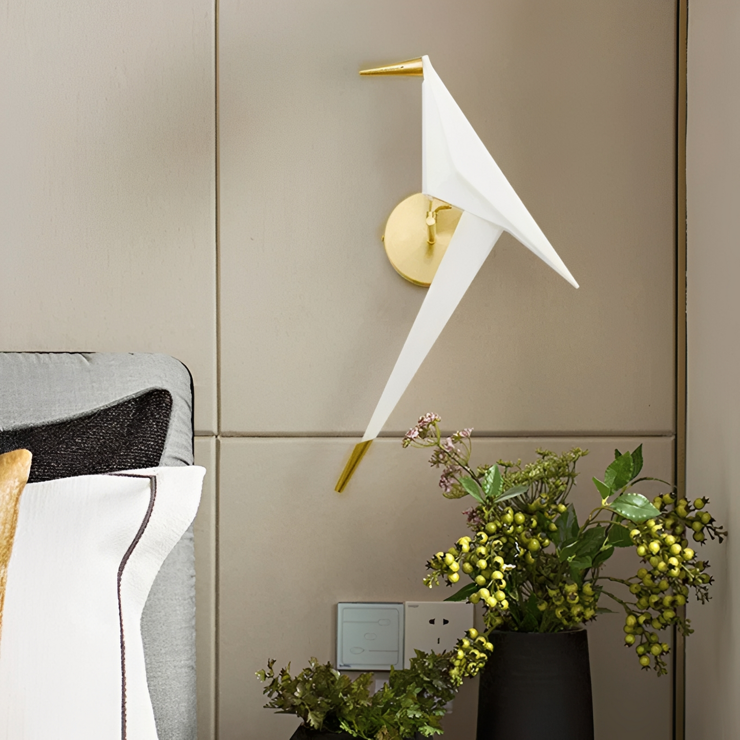 Tiro – Origami-Vogel Wandleuchte