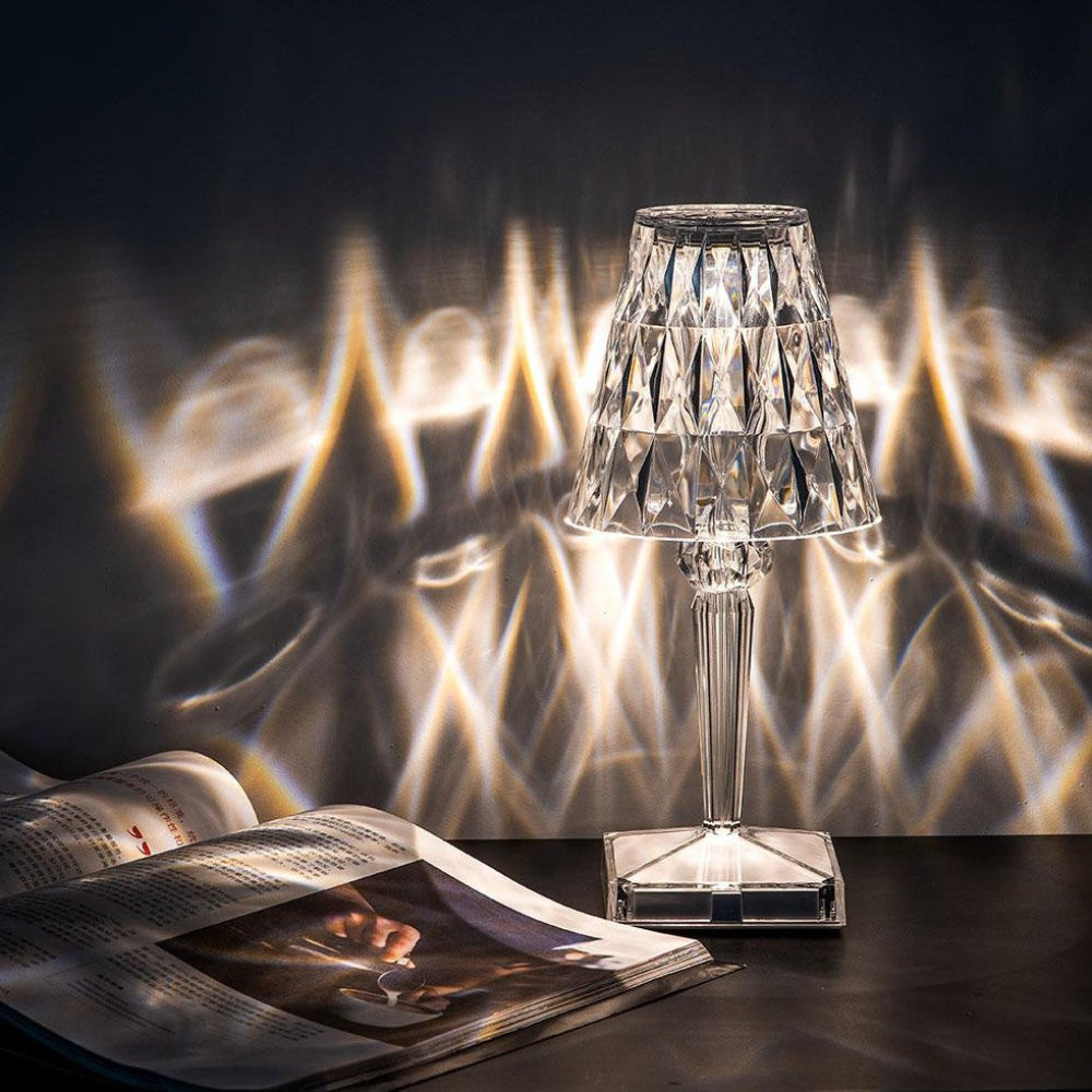 Crystelle – Tragbare Diamond Kristall Tischlampe