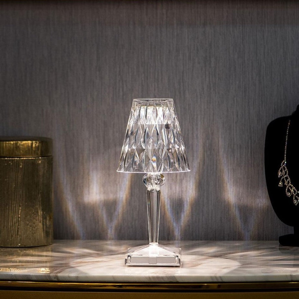Crystelle – Tragbare Diamond Kristall Tischlampe