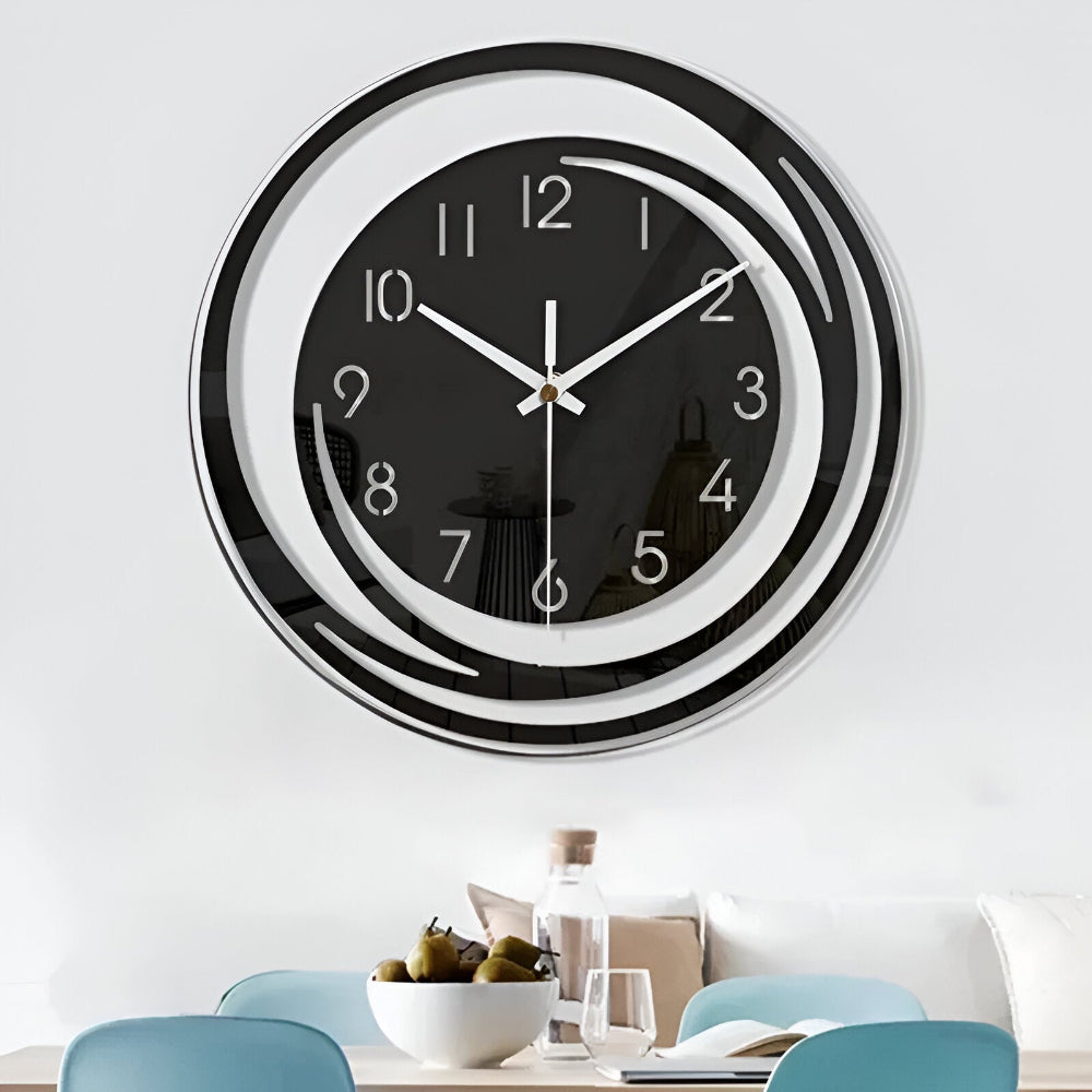 Nolia – Transparente, leise Wanduhr
