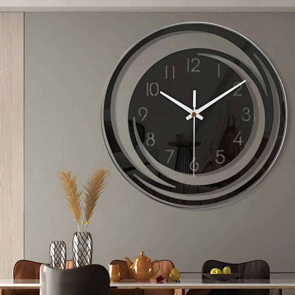 Nolia – Transparente, leise Wanduhr