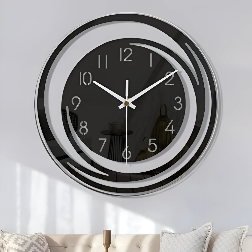 Nolia – Transparente, leise Wanduhr