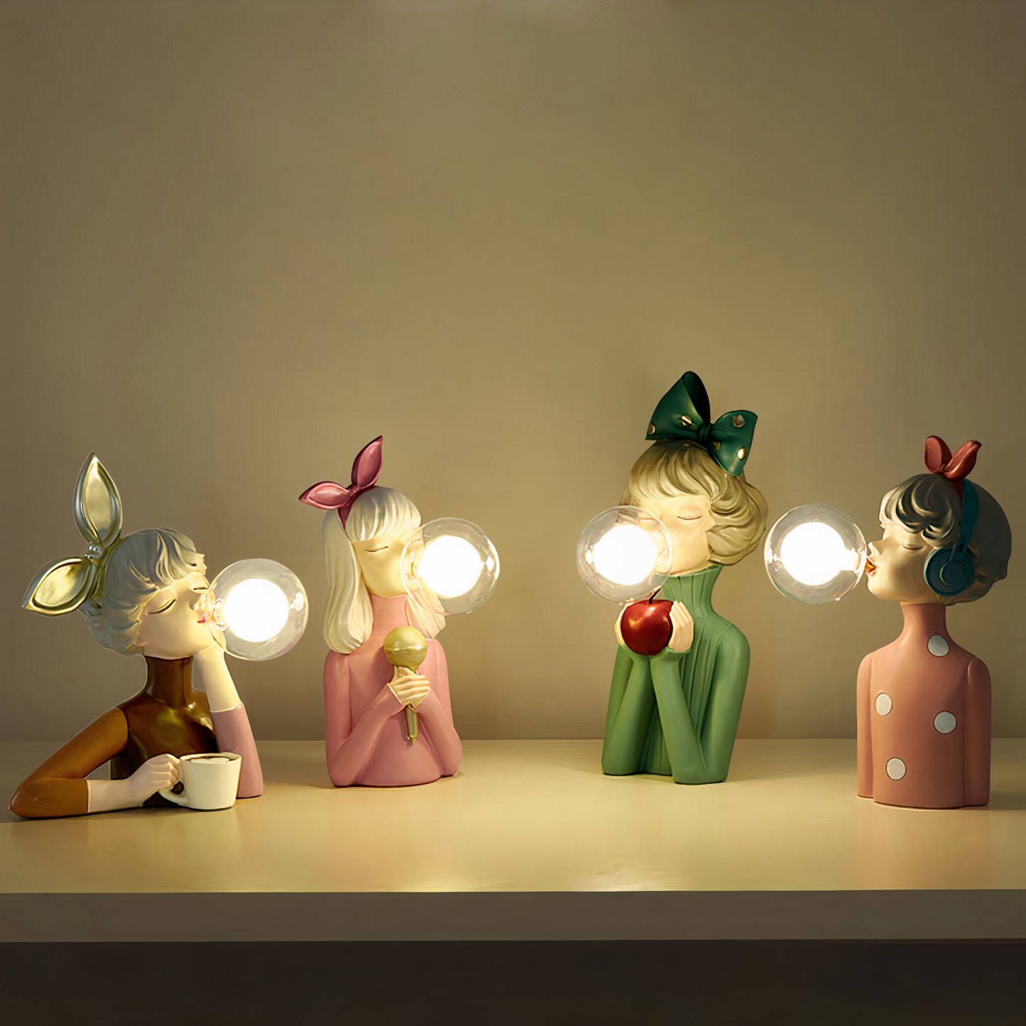 Mavie – Nordische Bubble Girl Tischlampe