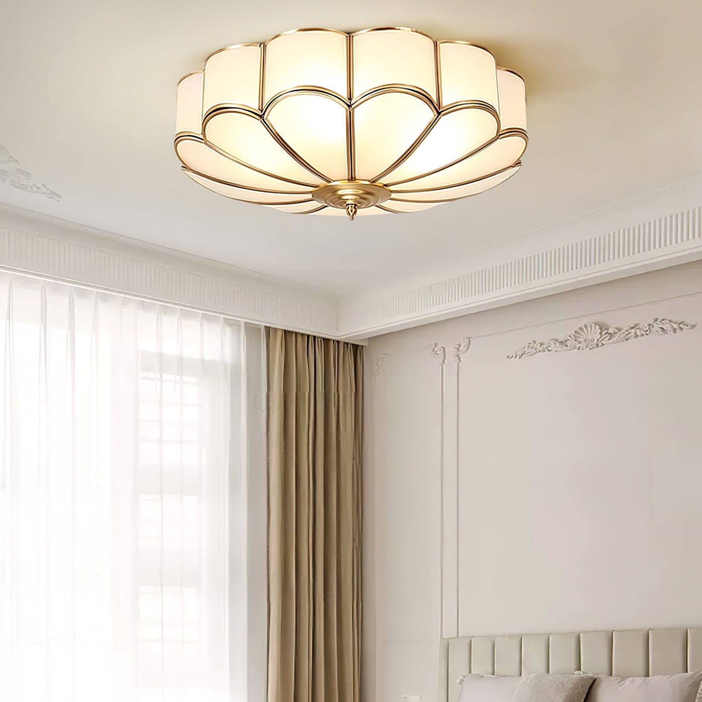 Clara – Schlichte Kupfer-Deckenlampe