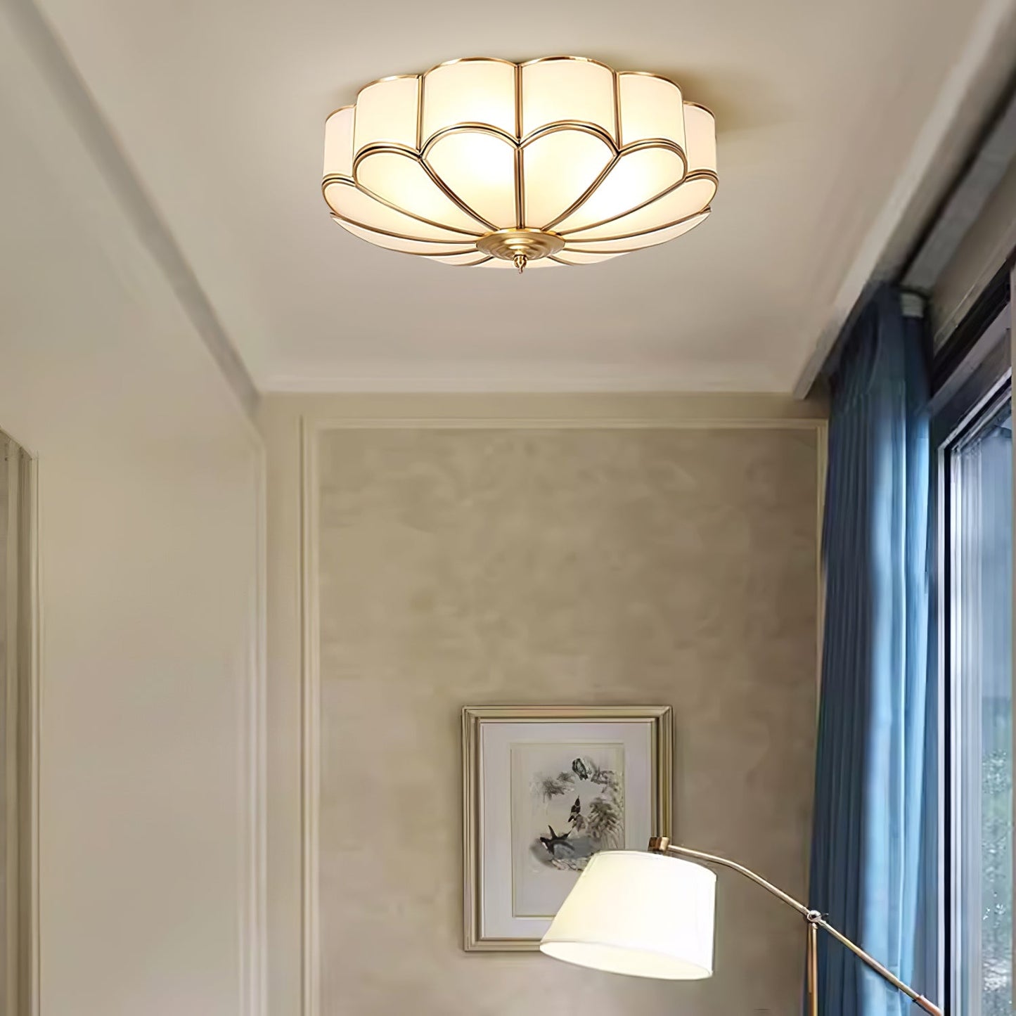 Clara – Schlichte Kupfer-Deckenlampe