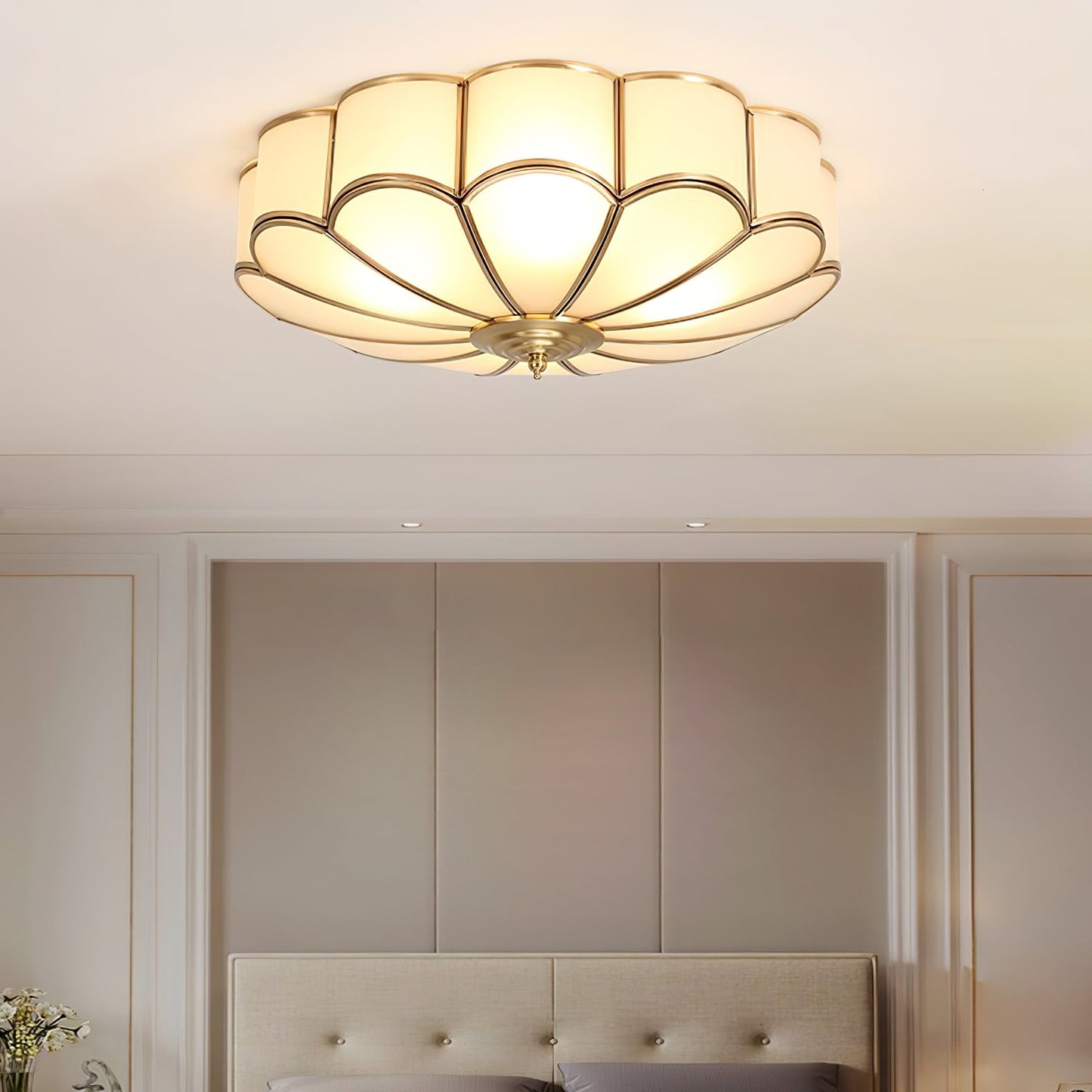 Clara – Schlichte Kupfer-Deckenlampe