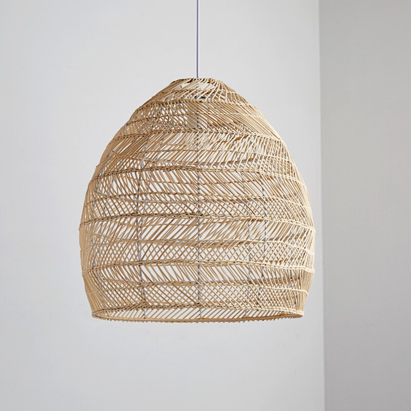 Hinode – Japanische Bambus-Rattan Pendelleuchte
