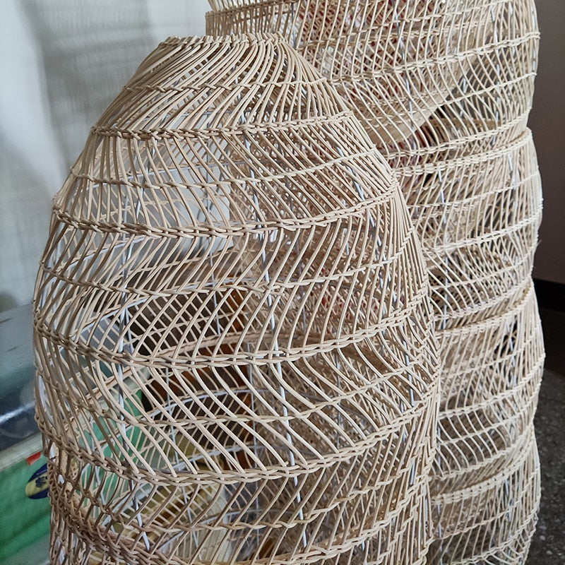Hinode – Japanische Bambus-Rattan Pendelleuchte