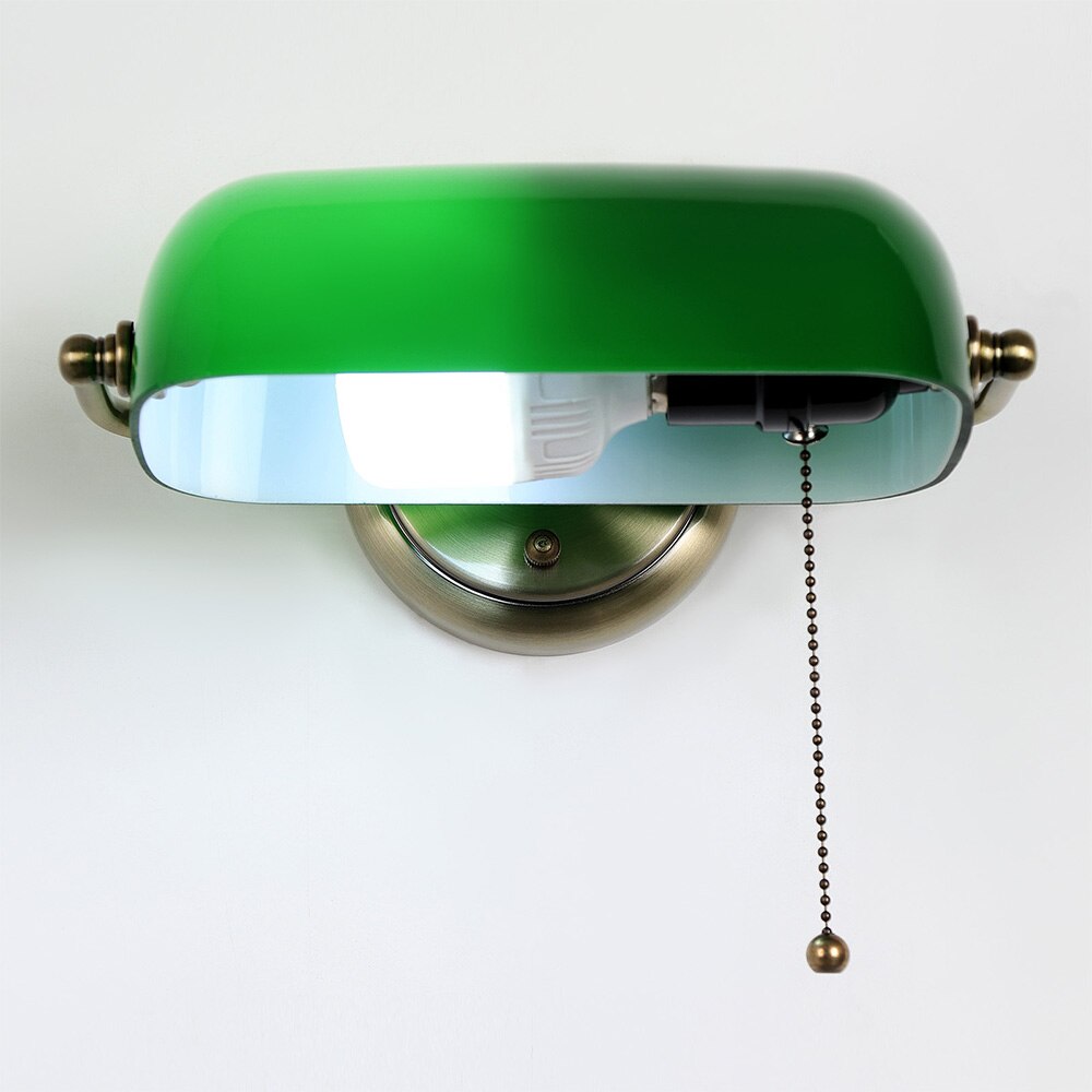 Noriel – Moderne Grün-Vintage Banker Wandlampe