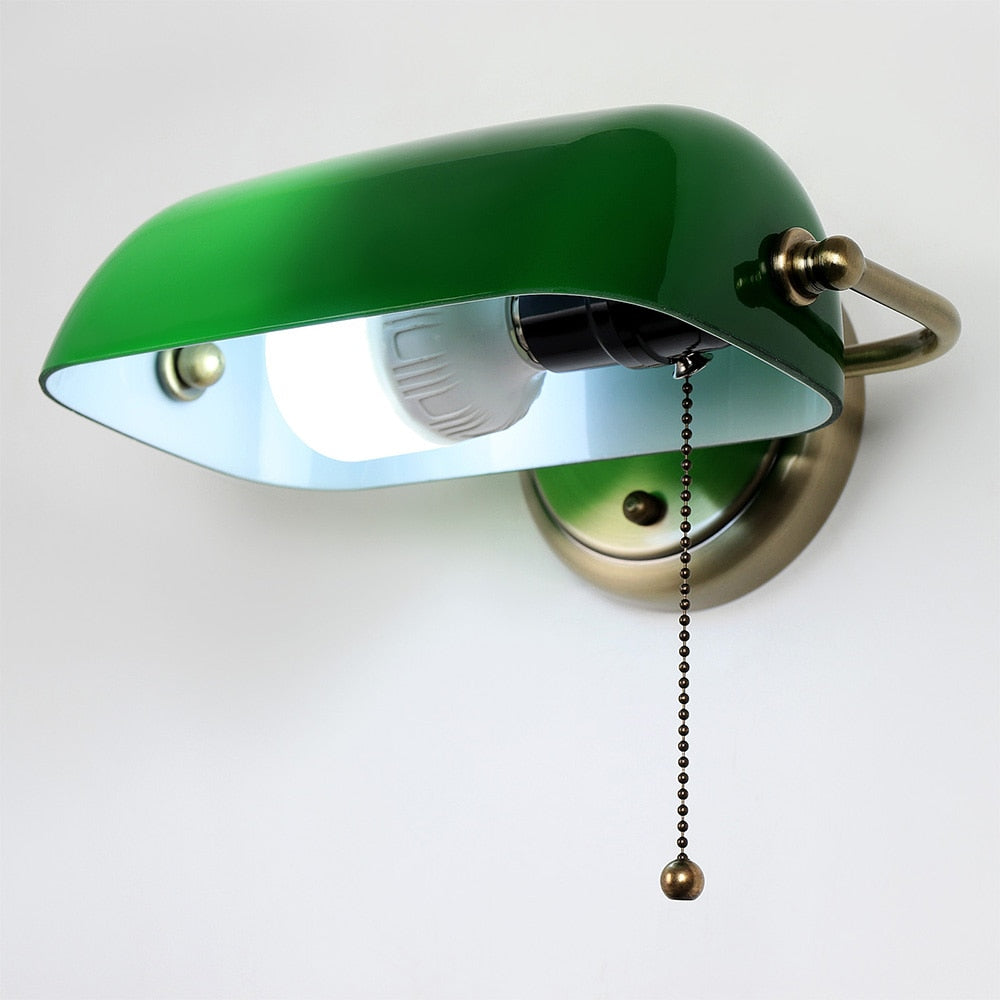Noriel – Moderne Grün-Vintage Banker Wandlampe