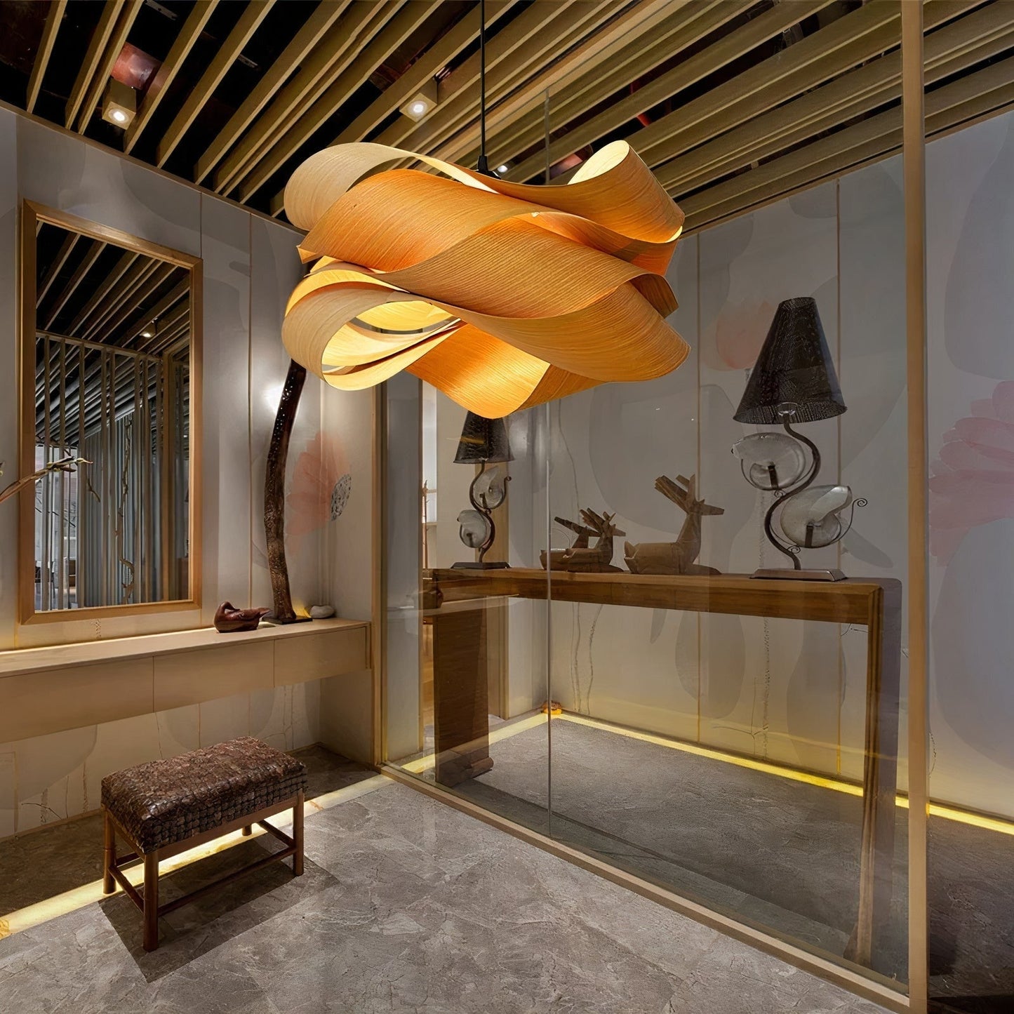 Hiro – Schlichte Tischlampe aus Holz