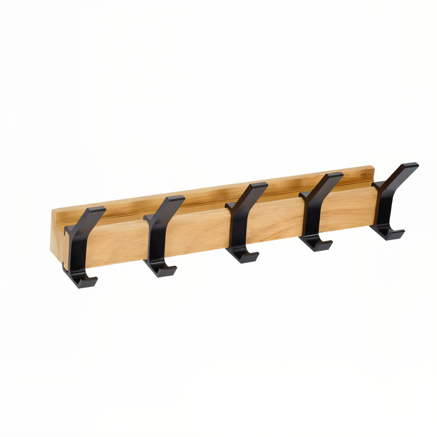 WallHooker – Wandgarderobe aus Holz mit Metallhaken im Industrial-Look
