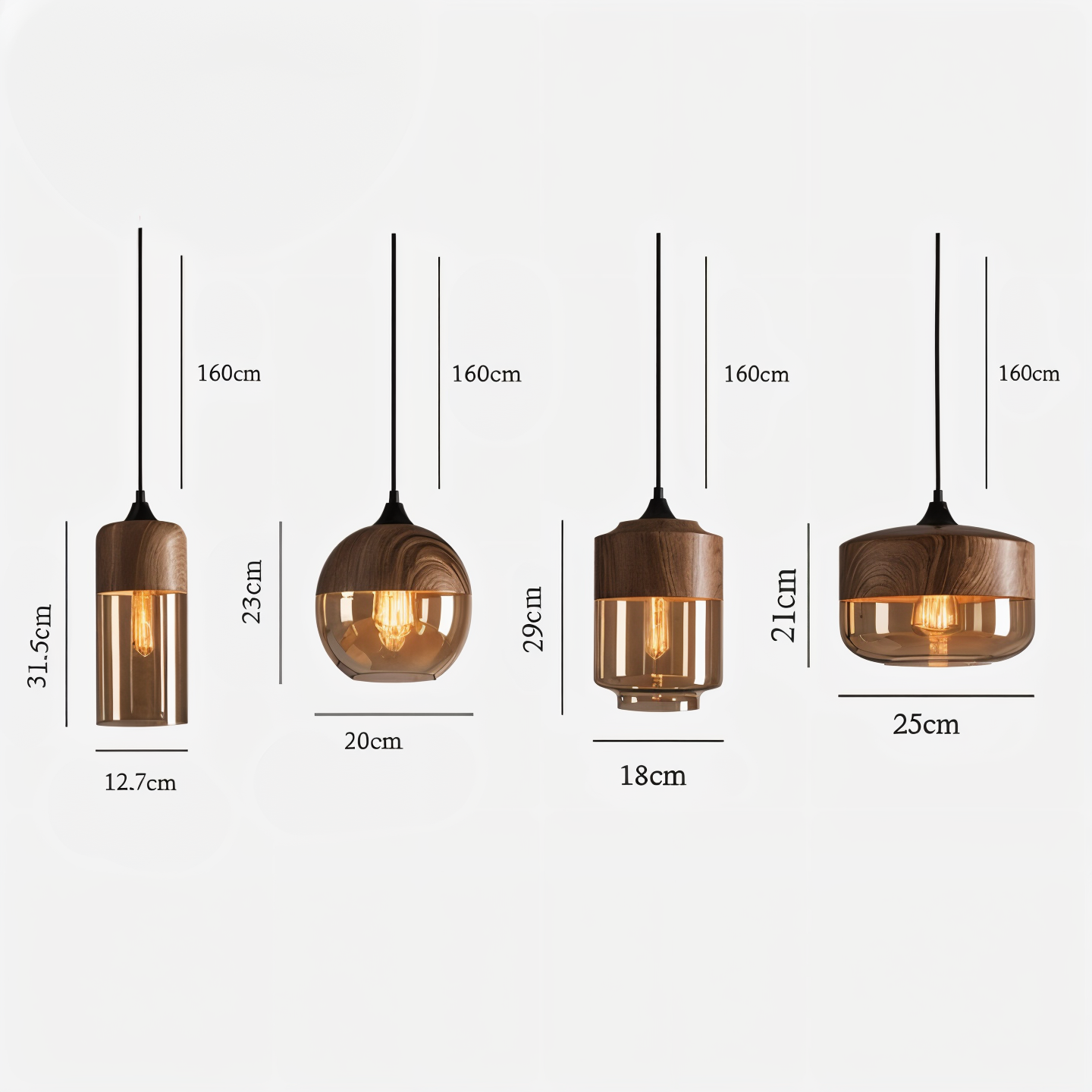 NordLuma – Retro-inspirierte Glas-Pendelleuchte im Loft-Stil